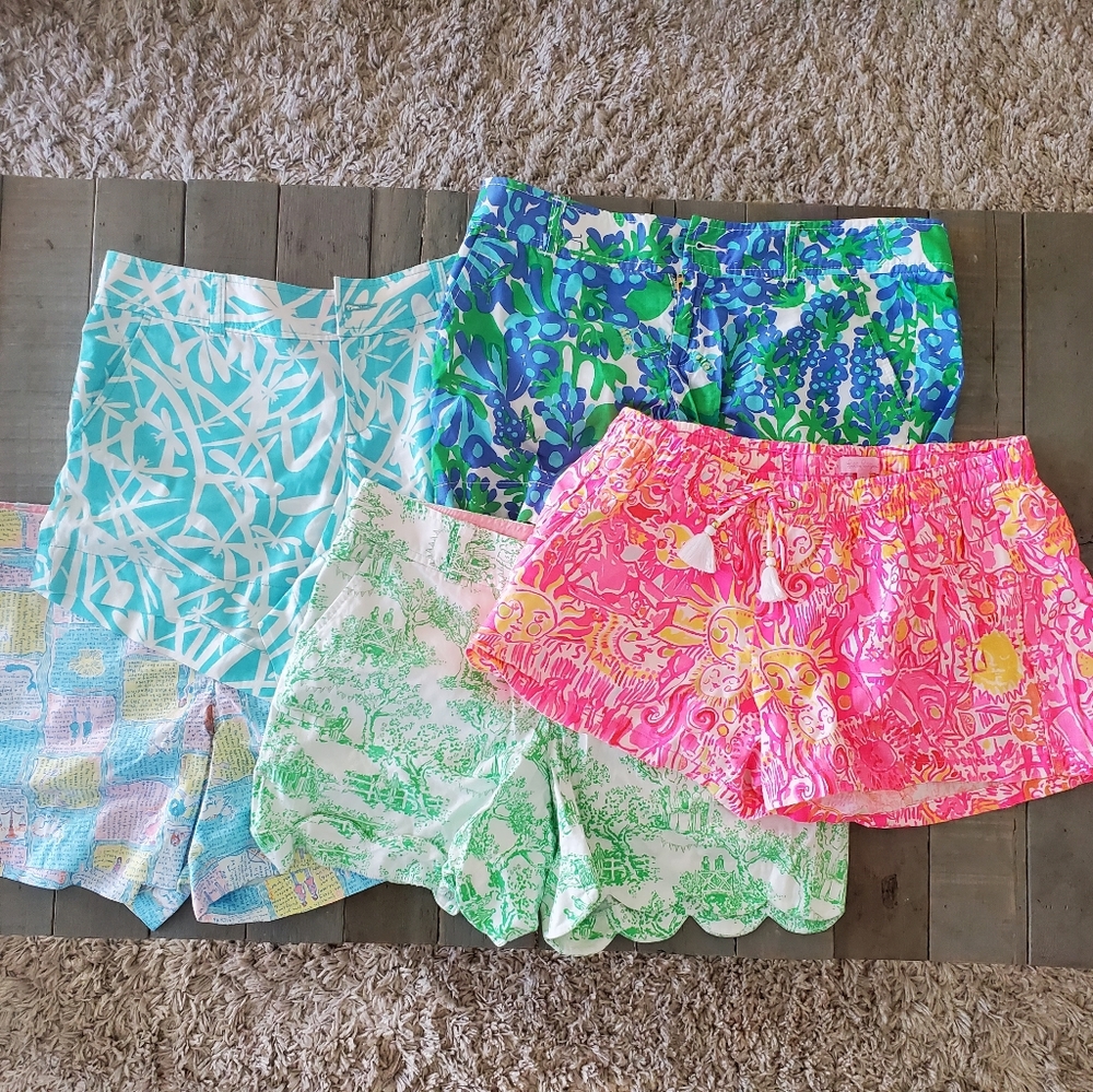 Lilly Pulitzer Shorts Lot 10 Large (5 pairs)